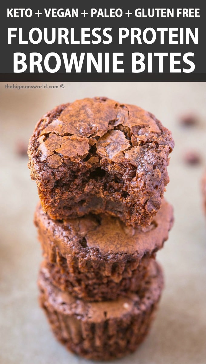 4 Ingredient Flourless Protein Brownie Bites