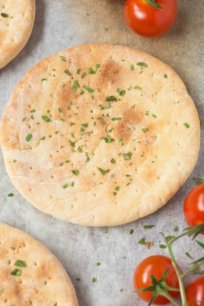 almond flour pizza crusts with basil