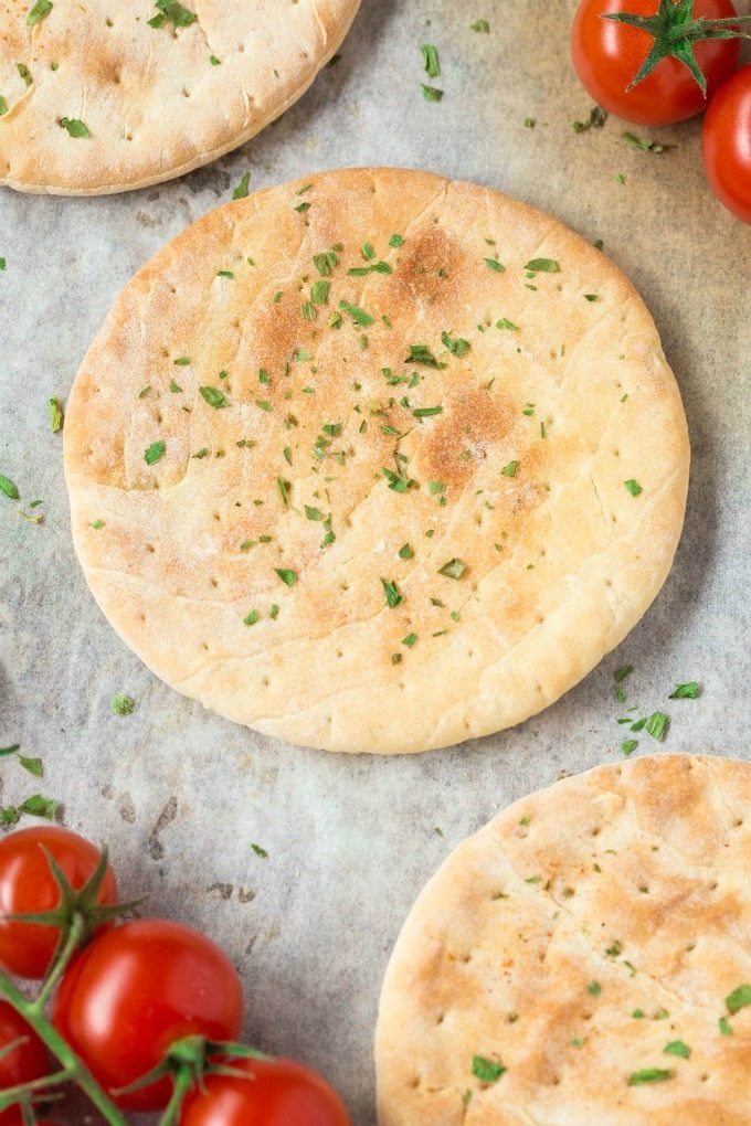 paleo pizza crusts with basil.