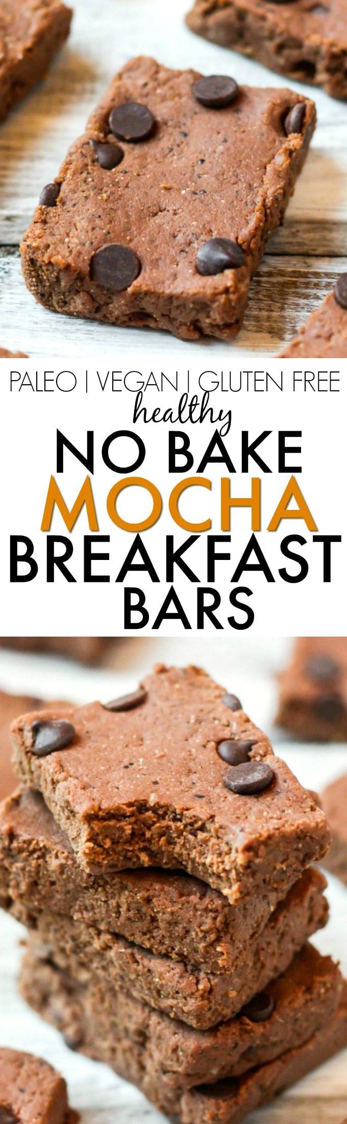 Healthy No Bake Mocha Breakfast Bars
