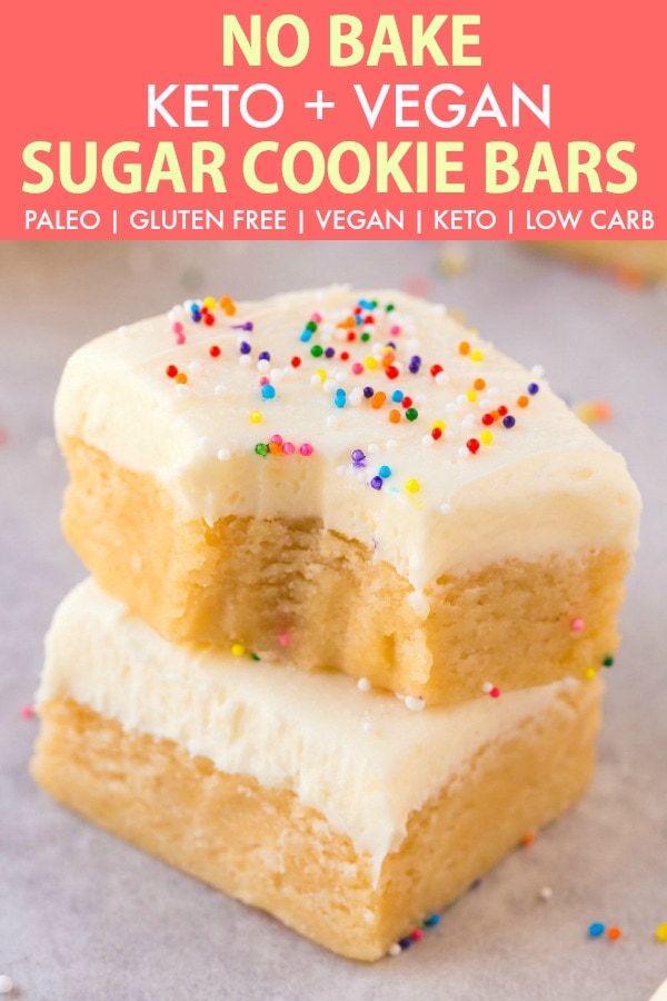 Healthy No Bake Sugar Cookie Bars Paleo Vegan Gluten Free The Big Man S World