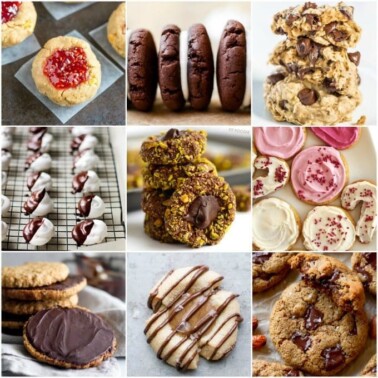 Clean Eating Holiday Cookies (V, GF, Paleo options)- The BEST Clean Eating and Healthy Holiday Cookies perfect for Christmas, the festive season, gifts and more- Flourless, no bake and sugar free options! {vegan, gluten free, paleo recipe options}- thebigmansworld.com