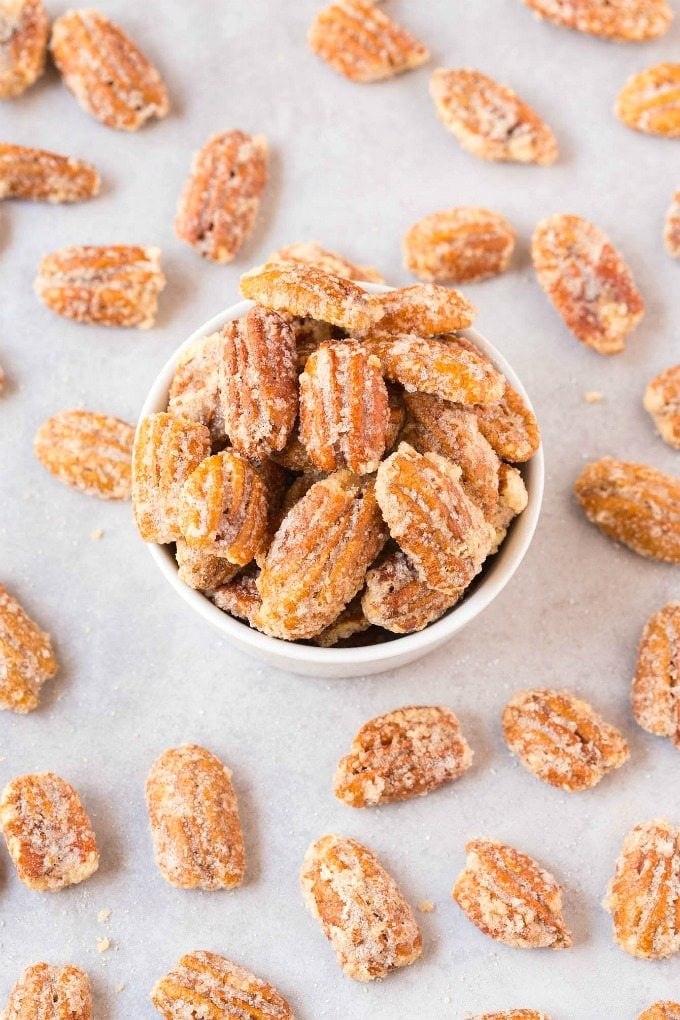 Easy Stovetop Sugar Free Candied Pecans (Paleo, Vegan, Gluten Free)