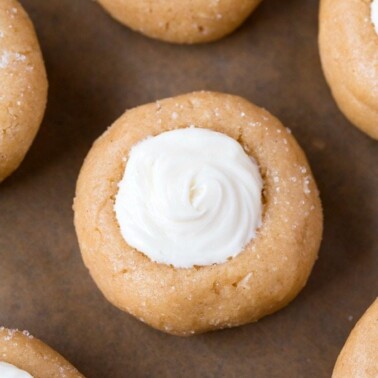 No Bake Vanilla Bean Thumbprint Cookies (V, GF, Paleo)- Secretly healthy no bake cookies LOADED with holiday flavor but made in one bowl and guilt-free! Refined sugar free and packed with protein! Perfect for Christmas, holidays, parties and events! {vegan, gluten free, paleo recipe}- thebigmansworld.com