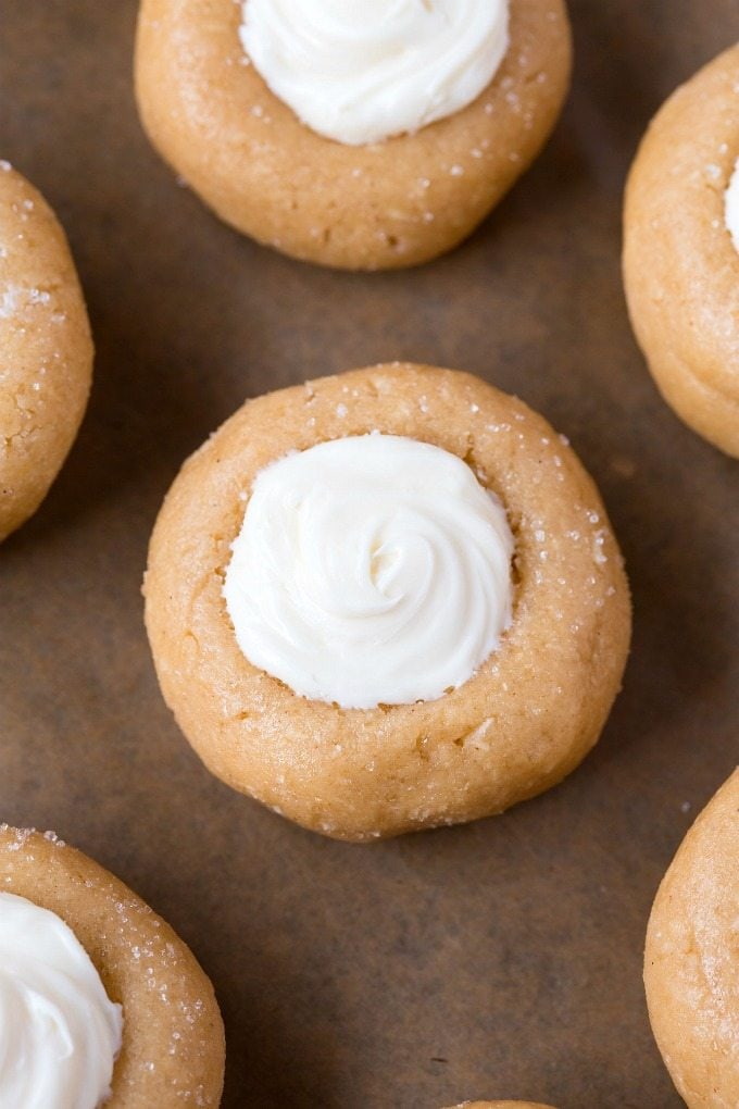 No Bake Vanilla Bean Thumbprint Cookies (V, GF, Paleo)- Secretly healthy no bake cookies LOADED with holiday flavor but made in one bowl and guilt-free! Refined sugar free and packed with protein! Perfect for Christmas, holidays, parties and events! {vegan, gluten free, paleo recipe}- thebigmansworld.com