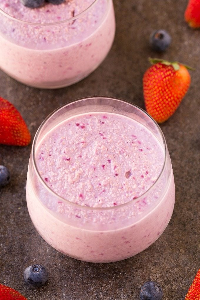 4 Ingredient Mixed Berry Breakfast Smoothie that is whole30 approved