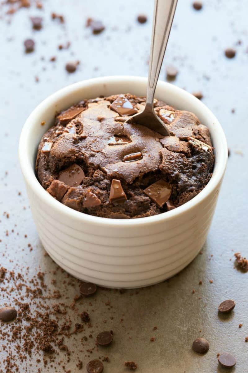 keto brownie in a mug