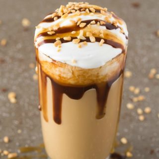 chocolate caramel breakfast shake