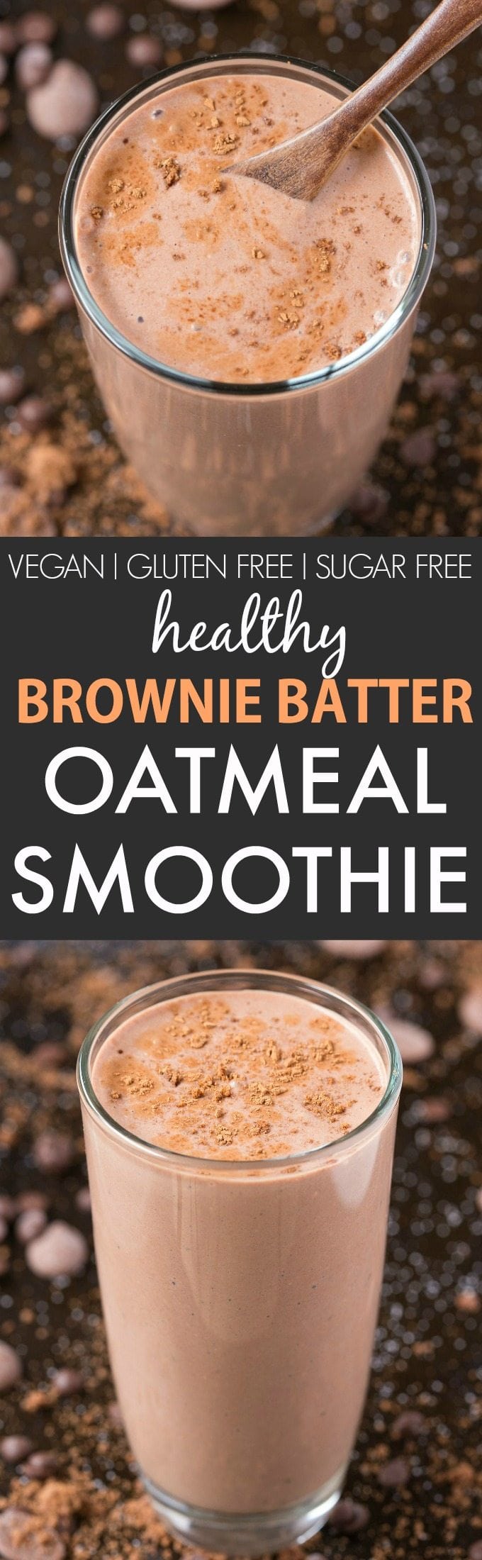 Healthy Brownie Batter Oatmeal Smoothie