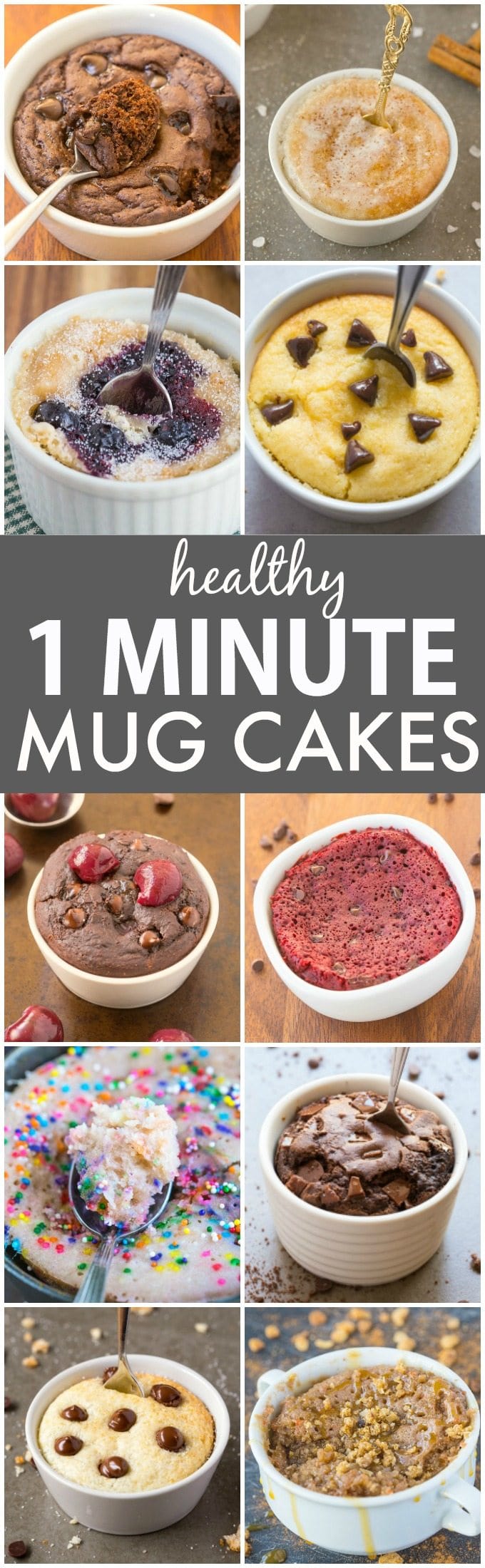 Clean Eating Healthy 1 Minute Mug Cakes, Brownies and Muffins (V, GF, Paleo)- Delicious, single-serve desserts and snacks which take less than a minute! Low carb, sugar free and more with OVEN options too! vegan, gluten free, paleo recipe- thebigmansworld.com