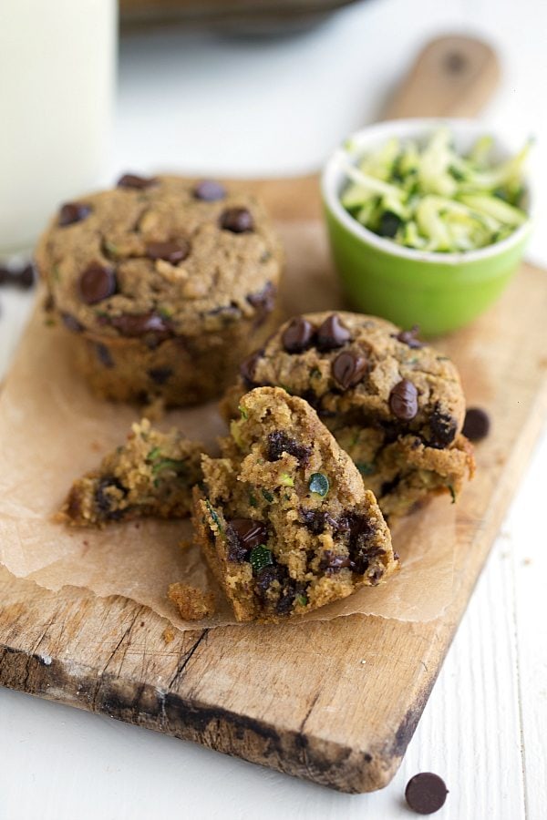 Flourless Chocolate Chip Zucchini Muffins