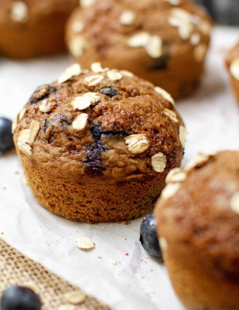 Flourless Vanilla Blueberry Muffin