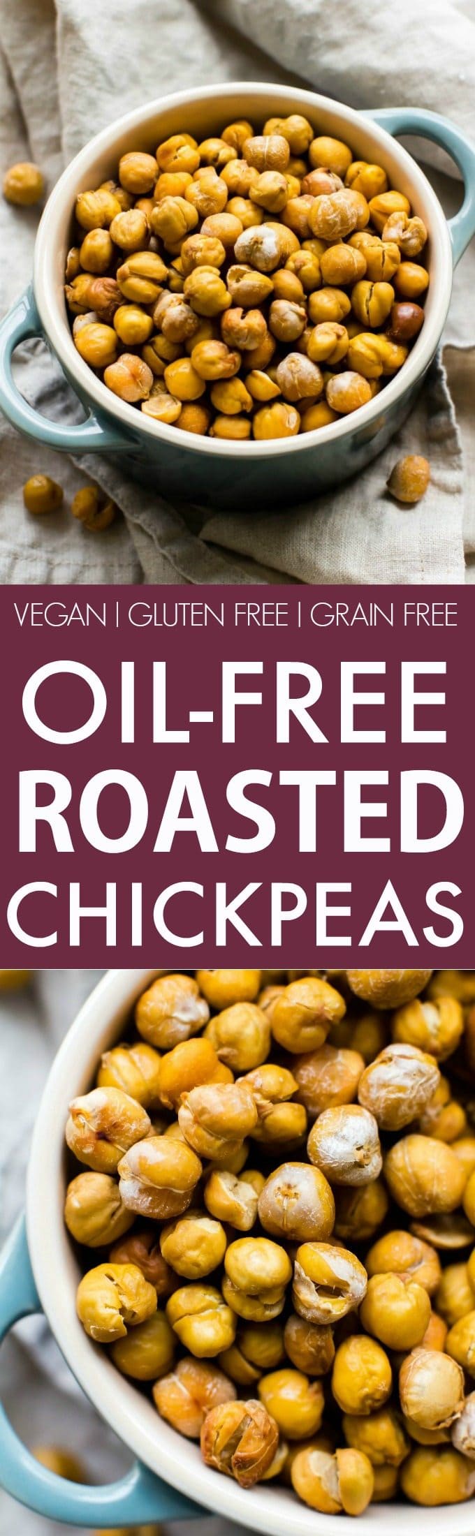healthy oil-free roasted chickpeas (vegan, gluten free, grain free)