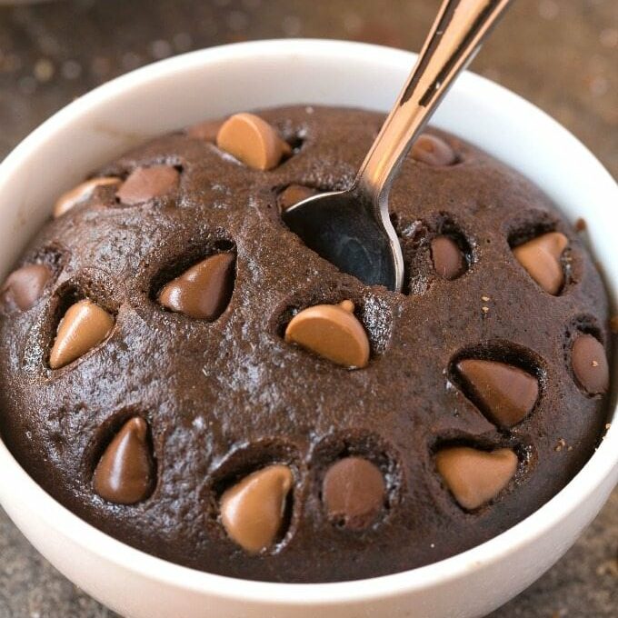 Healthy 4 Ingredient Flourless Chocolate Mug Cake Paleo Vegan Gluten