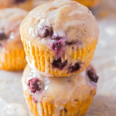 Healthy Flourless Lemon Blueberry Muffins (V, GF, Paleo)- Oil-free and sugar-free muffins which are so light, fluffy and filling, you'd never know! Freezer friendly, protein-packed and suitable for breakfast! {Vegan, gluten free, paleo recipe}- thebigmansworld.com