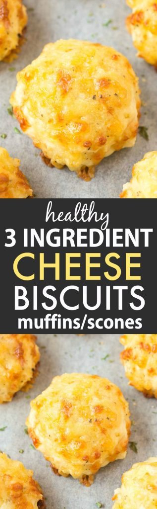 Healthy 3 Ingredient Cheese Biscuits (Gluten Free, Vegan)