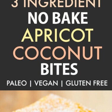 3 Ingredient No Bake Apricot Coconut Bites (Paleo, Vegan, Gluten Free) - Quick and easy apricot coconut energy bite recipe made with 3 ingredients and no sugar! {v, gf, p, df}- thebigmansworld.com