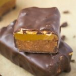 Healthy Homemade Snickers Bars (V, GF, P, DF)- Quick, easy no bake low carb snickers protein bars recipe using just 5 ingredients and ready in minutes- With or without protein powder! {vegan, gluten free, paleo}- thebigmansworld.com