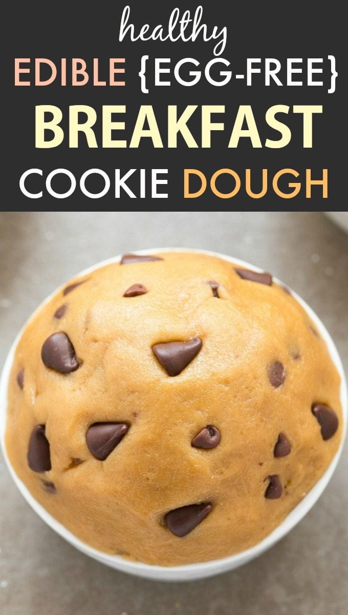 Healthy Edible Egg-Free Breakfast Cookie Dough (V, GF, DF, P)- Easy guilt-free and flourless eggless cookie dough- Ready in 5 minutes and freezer friendly! {vegan, gluten free, paleo recipe}- thebigmansworld.com