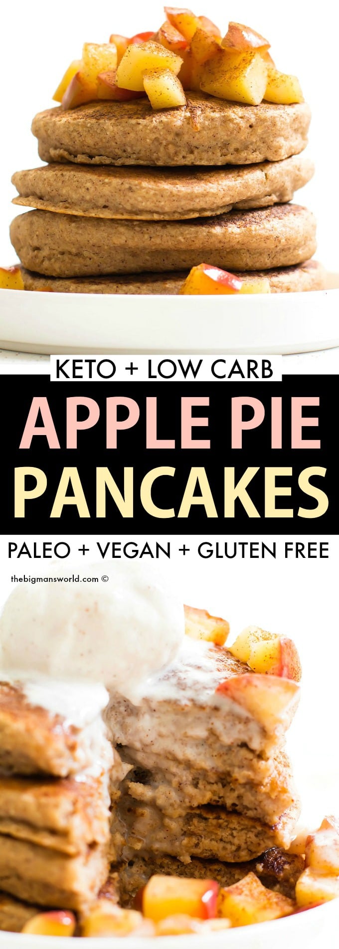 Easy healthy apple pie pancakes recipe