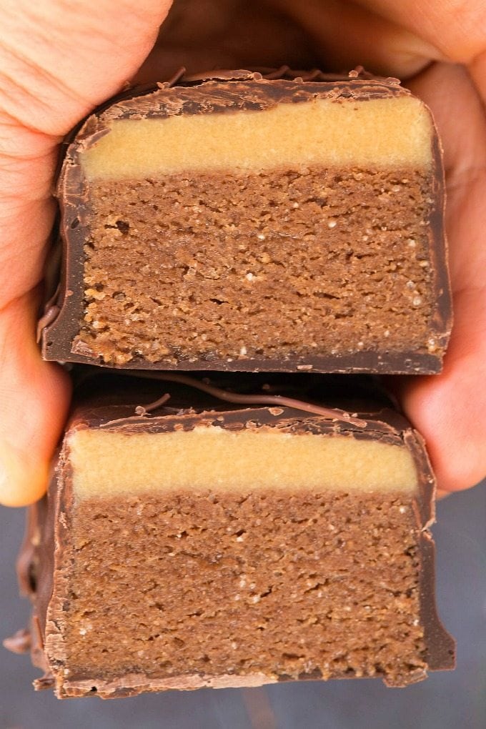 Healthy Homemade Mars Bars recipe that is a candy bar copycat