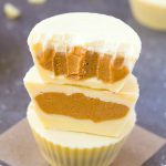 4-Ingredient Dairy Free White Chocolate Peanut Butter Cups (Vegan, Gluten Free)- Easy homemade White Chocolate Peanut Butter Cups filled with a sweet and salty creamy center! No dairy, no eggs and ready in 5 minutes! {v, gf, df recipe}- thebigmansworld.com #dairyfree #vegan #whitechocolate