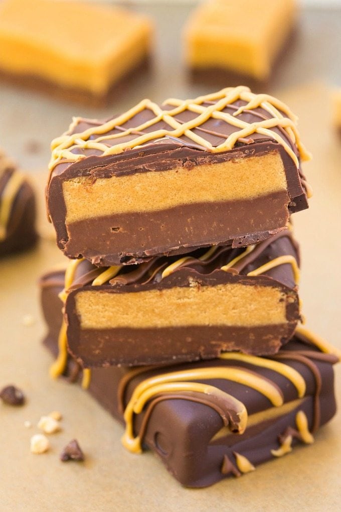 Low Carb No Bake Chocolate Peanut Butter Bars (Keto, Vegan, Sugar Free)