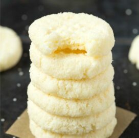 3-Ingredient No Bake Coconut Cookies (Keto, Paleo, Vegan, Sugar Free)- Make these super simple no bake cookies in under 5 minutes, to satisfy your sweet tooth the healthy way! Low carb and tastes like a coconut candy bar! #lowcarbrecipe #nobakecookies #ketodessert #lowcarb #sugarfree | Recipe on thebigmansworld.com
