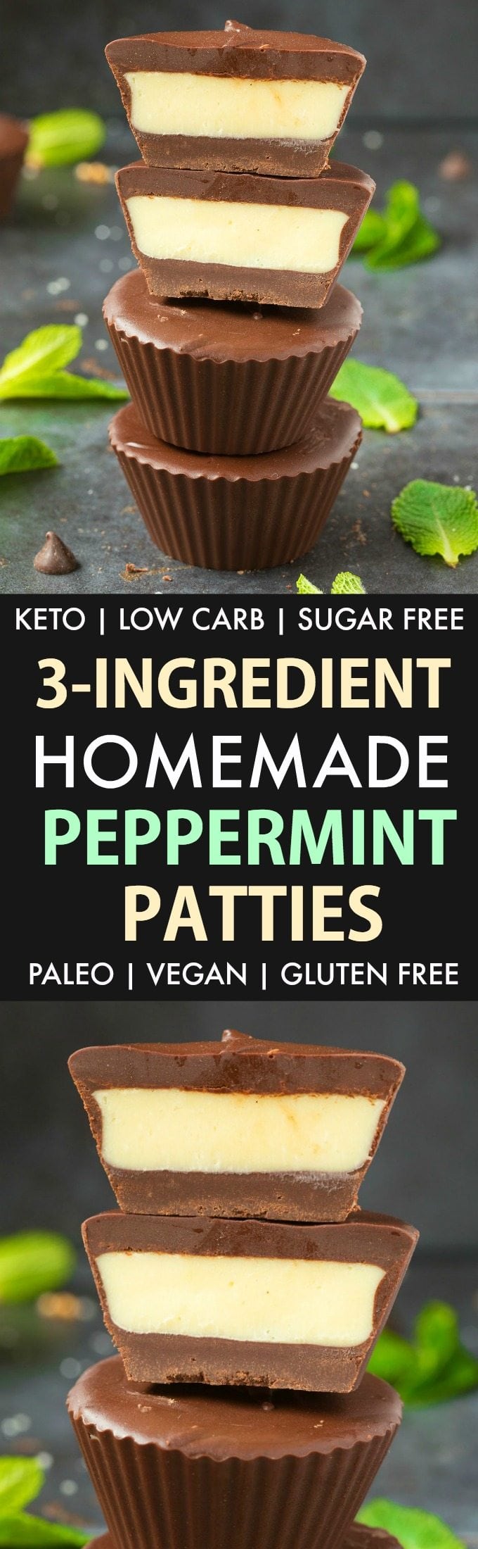 3 Ingredient Paleo Vegan Peppermint Patties (Keto, Sugar Free)