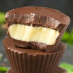 Healthy Homemade Peppermint Patty Recipe made with just 3-ingredients and NO sugar! These easy keto and vegan peppermint patties are the perfect mint chocolate no bake dessert to enjoy anytime! #fatbomb #ketodessert #vegandessert #ketodiet #ketogenic #sugarfree