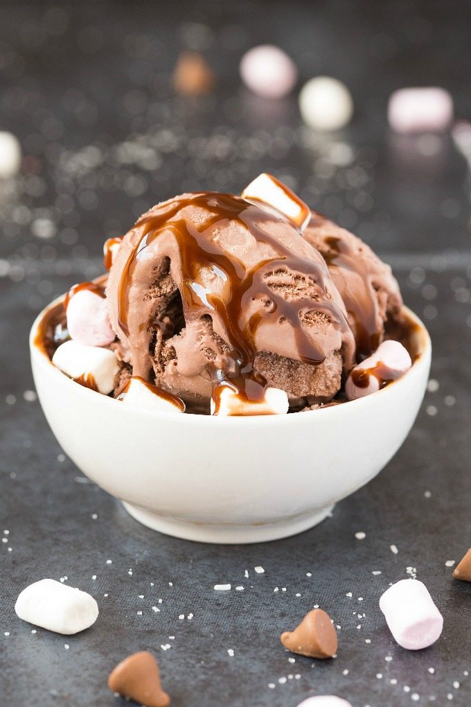 4 Ingredient Low Carb Hot Chocolate Ice Cream (Keto, Paleo, Vegan, No Churn). No ice cream maker needed for this smooth, creamy, sugar free and protein packed frozen dessert or snack! #hotchocolate #ketodessert | Recipe at thebigmansworld.com