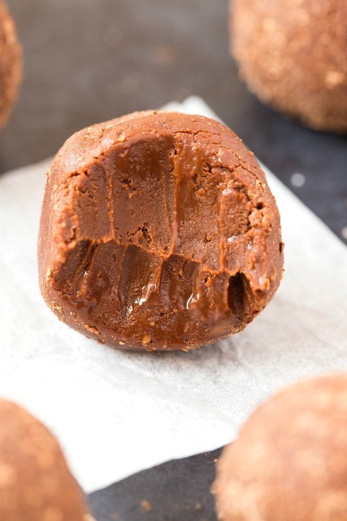 3 Ingredient Paleo Vegan No Bake Brownie Bites (Keto, Sugar Free)