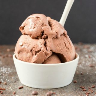 4-Ingredient Keto Chocolate Ice Cream (No Churn, Paleo, Vegan, Gluten Free)- Smooth, creamy and fool-proof chocolate ice cream- Blender made and ready in minutes- An easy keto low carb ice cream recipe to enjoy guilt-free! {v, gf, p recipe}- #keto #ketodessert #proteinicecream #ketoicecream #nochurn | Recipe on thebigmansworld.com