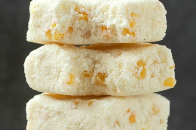 Healthy No Bake Pineapple Coconut Crack Bars (Keto, Paleo, Vegan, Sugar Free)- An easy 4-ingredient recipe for tropical pineapple coconut bars ready in 5 minutes- The perfect ketogenic friendly low carb dessert or snack! #ketorecipe #nobake #tropical #lowcarb #sugarfree #ketodessert | Recipe on thebigmansworld.com