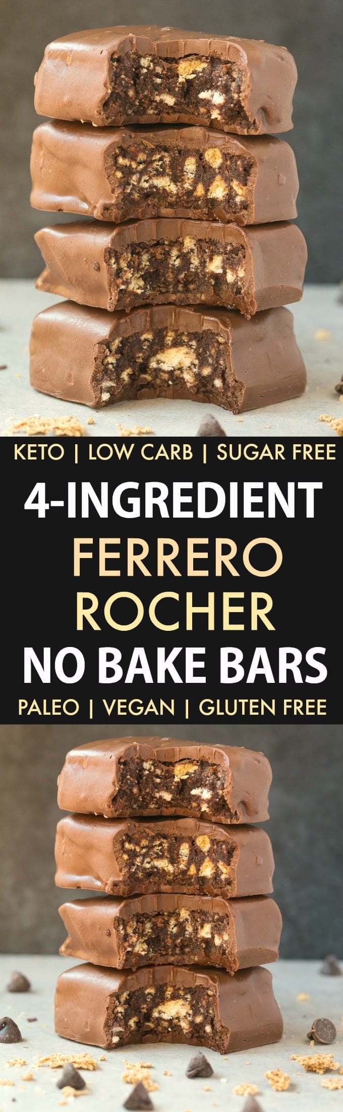 4-Ingredient No Bake Ferrero Rocher Bars