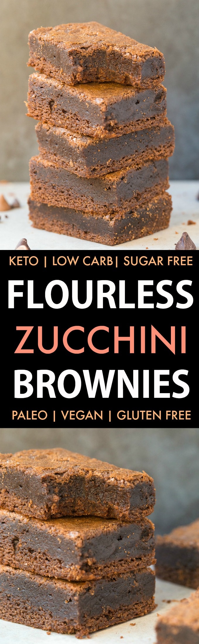 Flourless Keto Zucchini Brownies