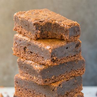 Flourless Keto Zucchini Brownies (Paleo, Vegan, Low Carb, Gluten Free)- An easy healthy fudgy gooey flourless keto brownie recipe made with zucchini and 100% sugar free and low carb! #ketodessert #flourlessbrownies #ketogenicdessert #zucchinibrownies #vegandessert | Recipe on thebigmansworld.com