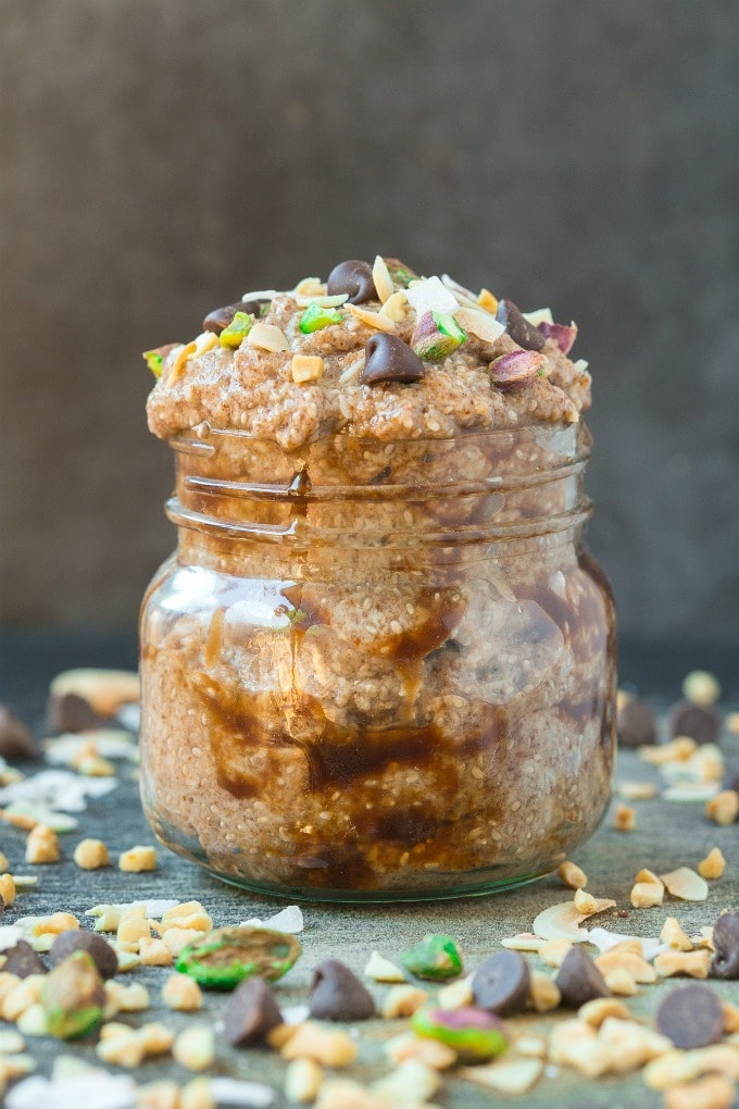 Low Carb Keto Overnight Oatmeal (Paleo, Vegan)