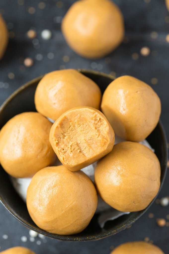3 Ingredient No Bake Keto Peanut Butter Balls Paleo Vegan Low
