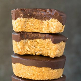 4 Ingredient Keto Protein Cups (Paleo, Vegan, Sugar Free)- An easy homemade no bake protein bar recipe made with almond butter and without protein powder! Quick, easy and 5-minute snack! #proteinbar #nobake #ketosnacks #ketogenic #ketosis | Recipe on thebigmansworld.com