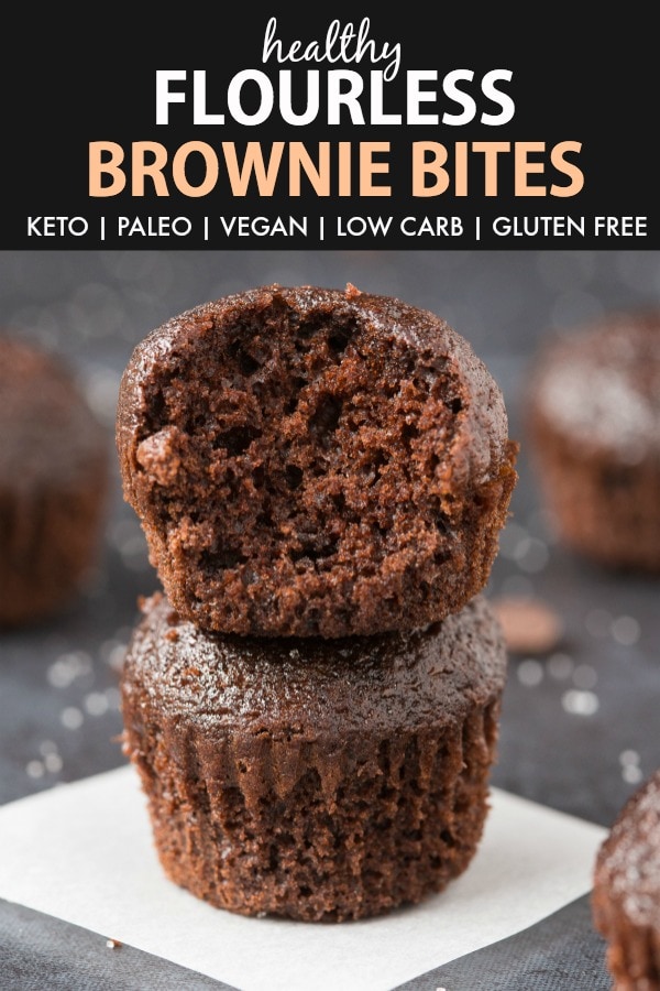 Healthy Flourless Paleo Vegan Brownie Bites 