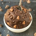 Edible Low Carb Keto Chocolate Cookie Dough in a bowl