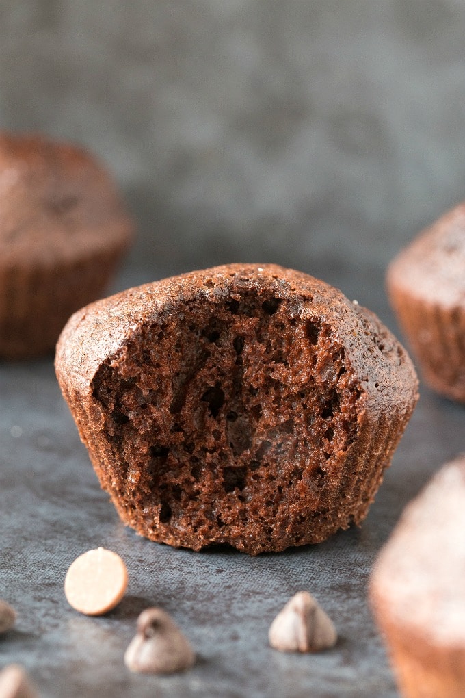 Healthy Flourless Pumpkin Chocolate Muffins