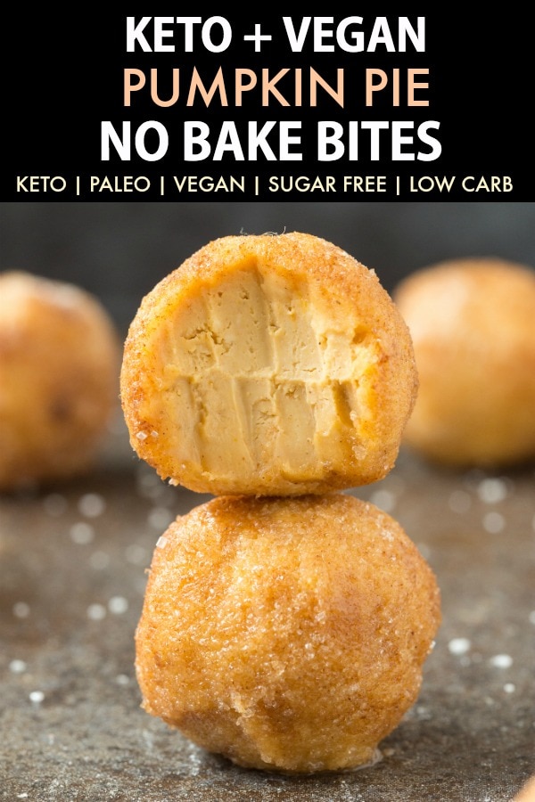 No Bake Keto Low Carb Pumpkin Pie Bites 