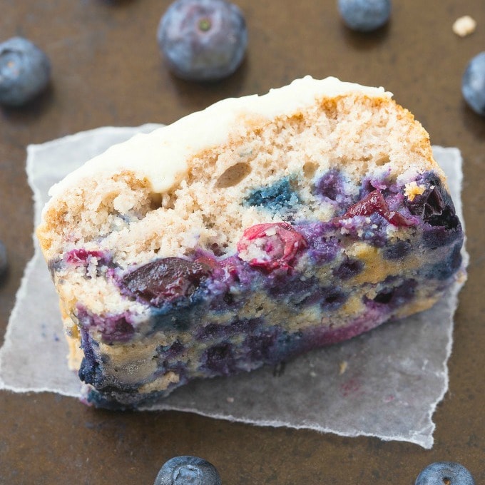 Healthy Keto Blueberry Breakfast Cake (Vegan, Paleo)