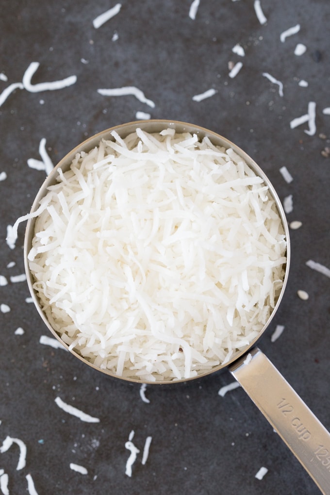 Shredded unsweetened coconut