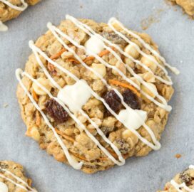 A vegan and gluten free oatmeal cookie that tastes like carrot cake