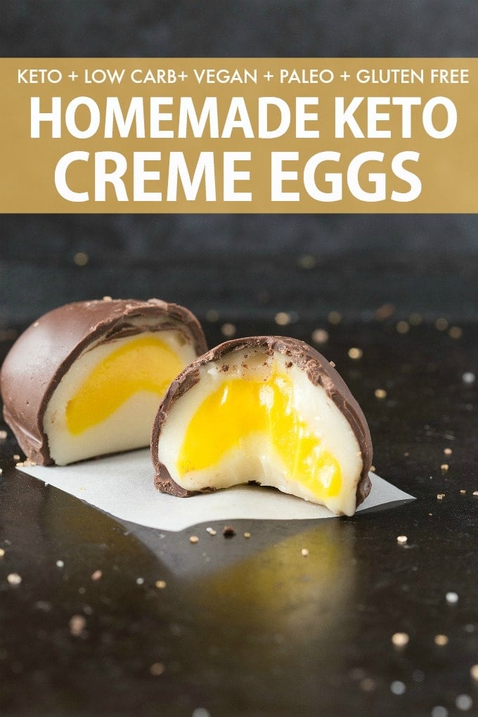 Homemade Keto and Vegan Cadbury Creme Eggs