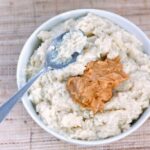 thick and creamy overnight oatmeal with peanut butter