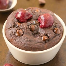 Easy chocolate cherry mug cake recipe
